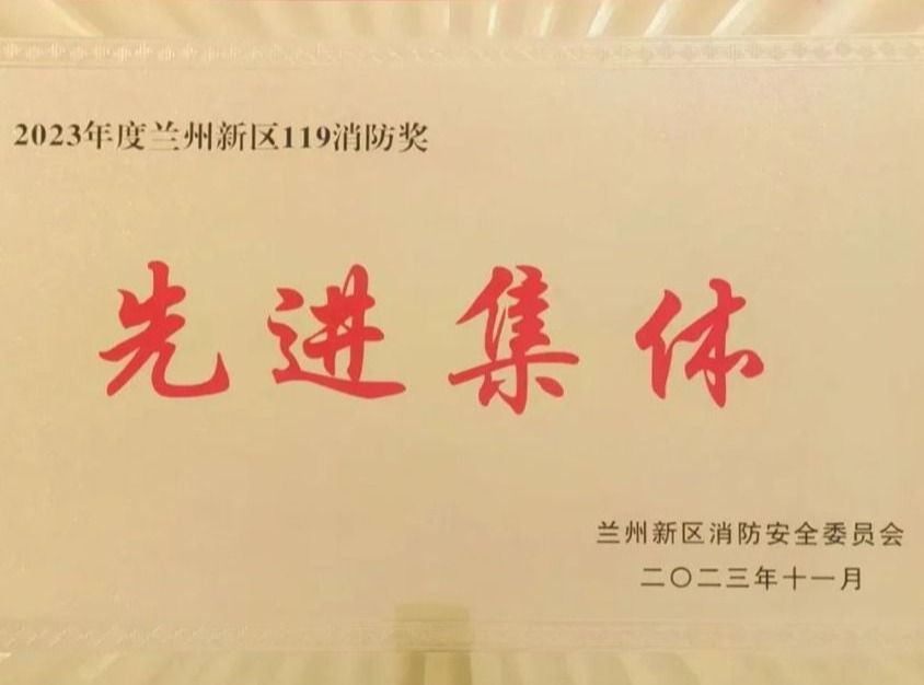 2026美加墨世界杯官方网站荣获2023年度兰州新区“119消防奖先进集体”称号